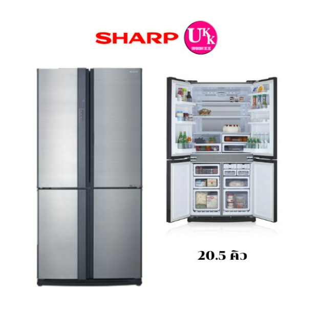 (H-021) Sharp ตู้เย็นแบบ MULTI-DOORS รุ่น SJ-FX74T-SL (สีเงิน) 20.5 คิว INVERTER SJ-FX74T-SL SJ-FX74T-SL SJ-FX74T