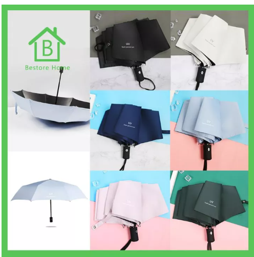 UTI91-BestoreHome ร่มอัตโนมัติ เพียงกดปุ่มเดียว ใช้ได้ทั้งกางร่มหรือหุบร่มได้ กันได้ทั้งฝนและแดด ได้ดี มี6สี
